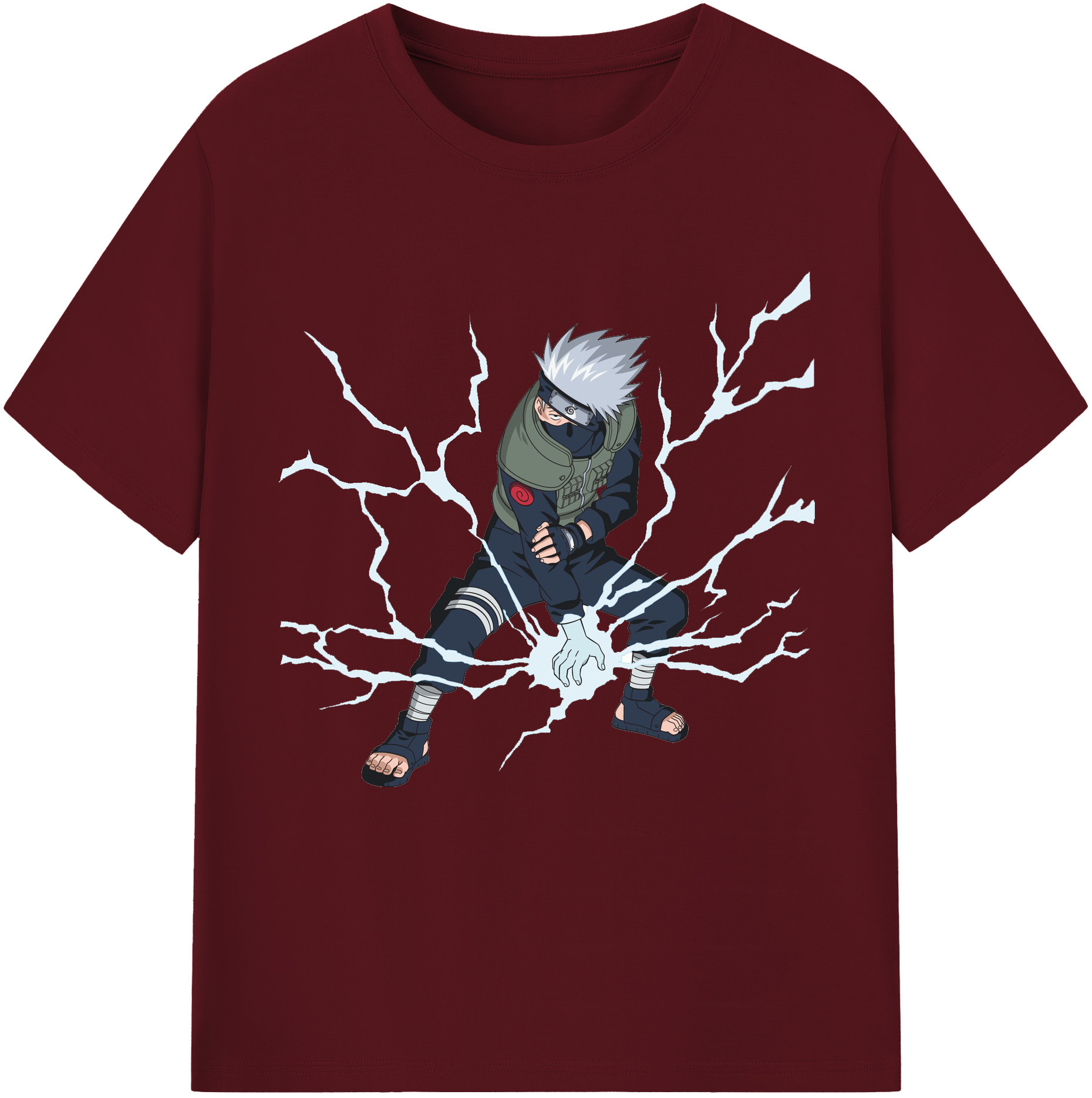NARUTO -ナルト- はたけ カカシ Hatake Kakashi 綿100％半袖Tシャツ（フロントプリント）